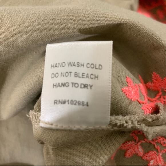 Freeway linen‎ blend embroidered top size medium - Picture 6 of 7